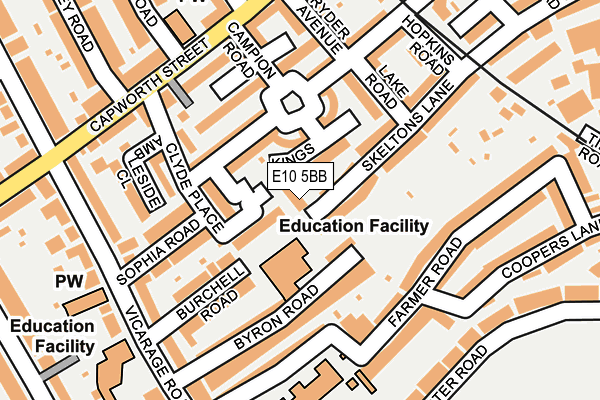 E10 5BB map - OS OpenMap – Local (Ordnance Survey)