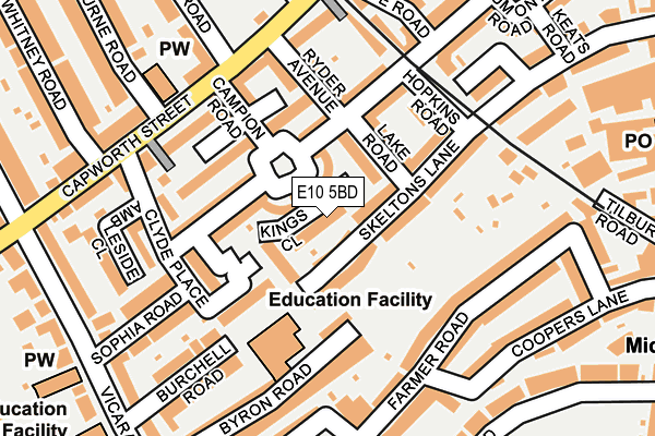 E10 5BD map - OS OpenMap – Local (Ordnance Survey)