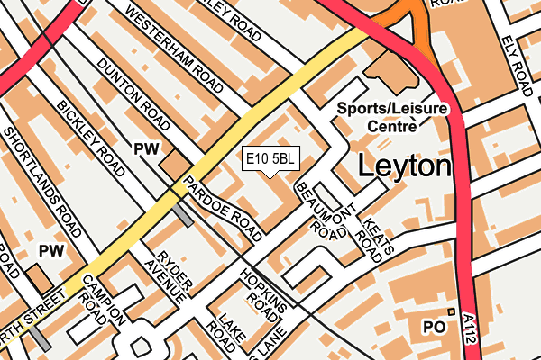 E10 5BL map - OS OpenMap – Local (Ordnance Survey)