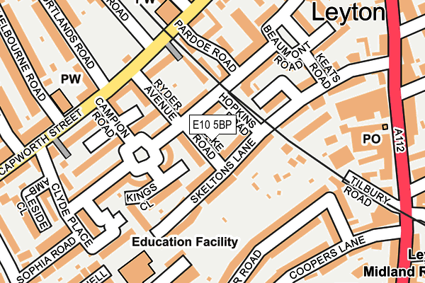 E10 5BP map - OS OpenMap – Local (Ordnance Survey)
