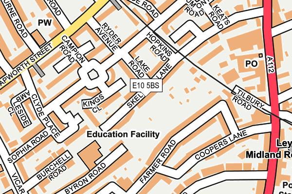 E10 5BS map - OS OpenMap – Local (Ordnance Survey)