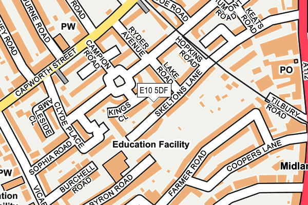 E10 5DF map - OS OpenMap – Local (Ordnance Survey)