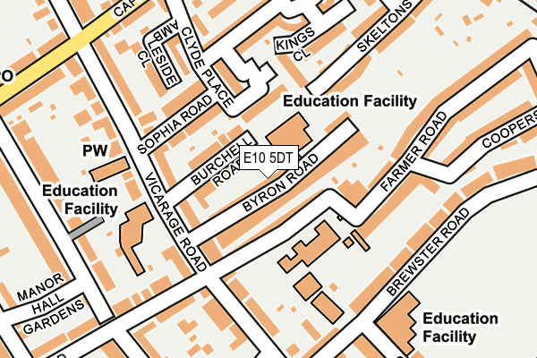 E10 5DT map - OS OpenMap – Local (Ordnance Survey)