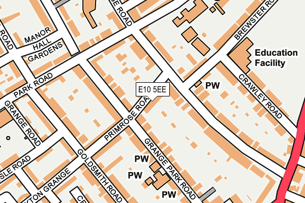 E10 5EE map - OS OpenMap – Local (Ordnance Survey)