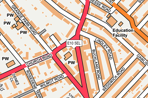 E10 5EL map - OS OpenMap – Local (Ordnance Survey)