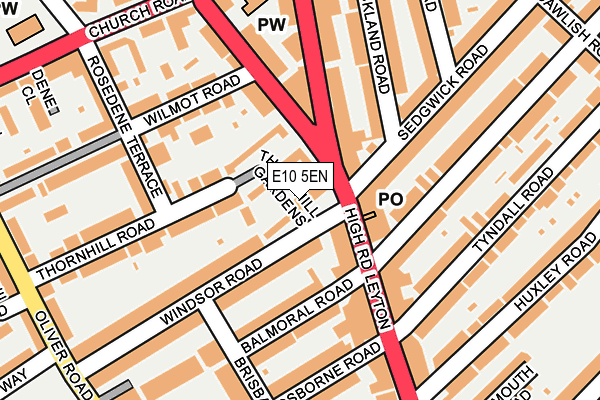 E10 5EN map - OS OpenMap – Local (Ordnance Survey)