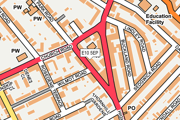 E10 5EP map - OS OpenMap – Local (Ordnance Survey)