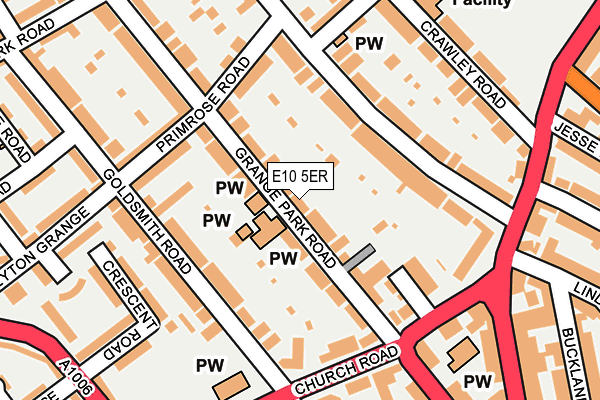 E10 5ER map - OS OpenMap – Local (Ordnance Survey)