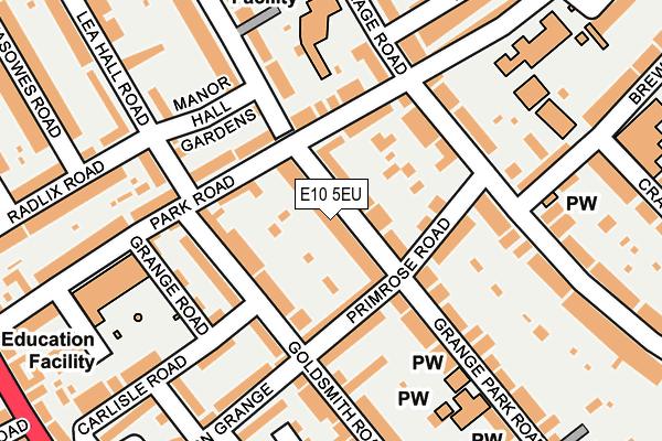 E10 5EU map - OS OpenMap – Local (Ordnance Survey)