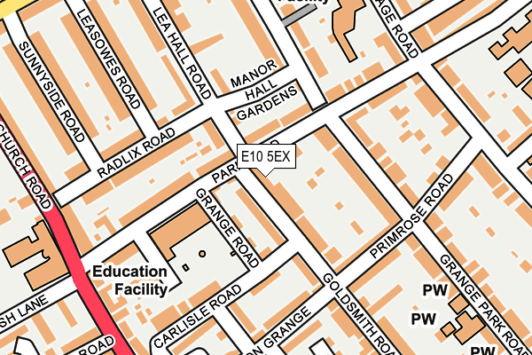 E10 5EX map - OS OpenMap – Local (Ordnance Survey)