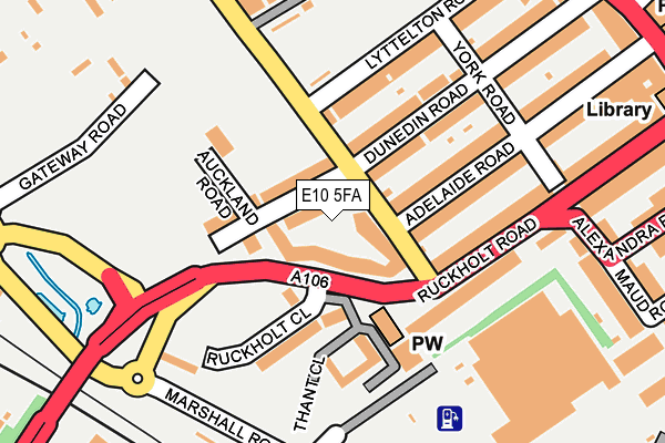 E10 5FA map - OS OpenMap – Local (Ordnance Survey)