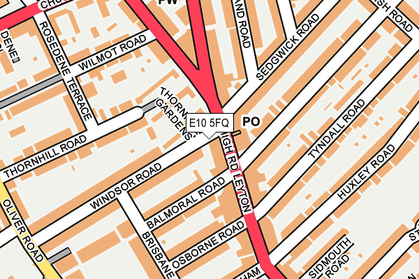 E10 5FQ map - OS OpenMap – Local (Ordnance Survey)