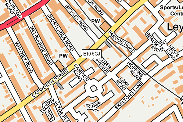 E10 5GJ map - OS OpenMap – Local (Ordnance Survey)