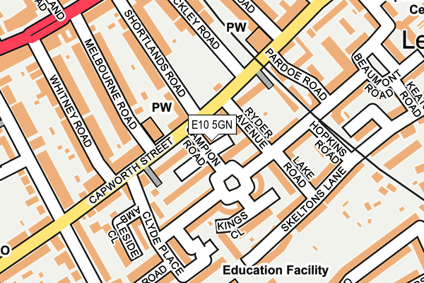 E10 5GN map - OS OpenMap – Local (Ordnance Survey)