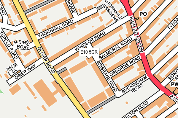 E10 5GR map - OS OpenMap – Local (Ordnance Survey)