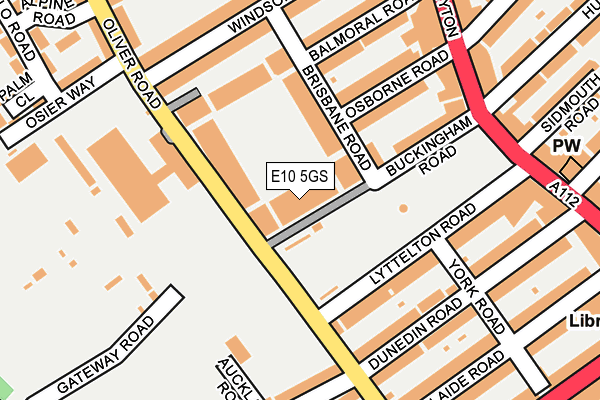 E10 5GS map - OS OpenMap – Local (Ordnance Survey)