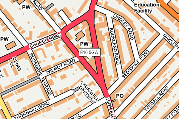 E10 5GW map - OS OpenMap – Local (Ordnance Survey)
