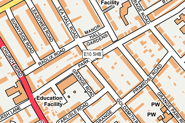 E10 5HB map - OS OpenMap – Local (Ordnance Survey)