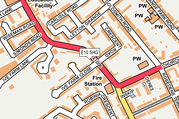E10 5HG map - OS OpenMap – Local (Ordnance Survey)