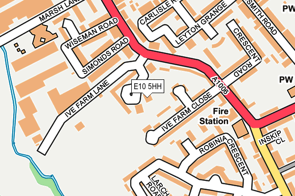 E10 5HH map - OS OpenMap – Local (Ordnance Survey)