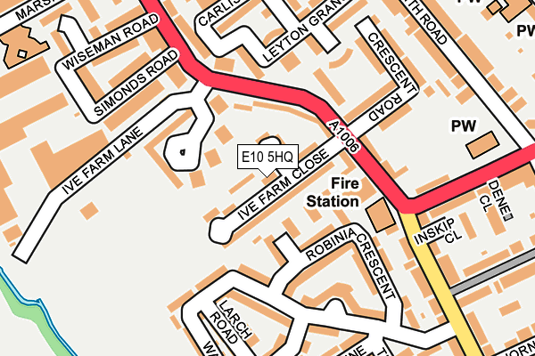 E10 5HQ map - OS OpenMap – Local (Ordnance Survey)