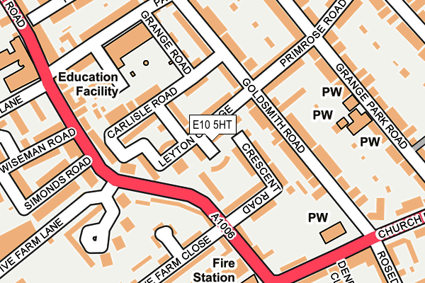 E10 5HT map - OS OpenMap – Local (Ordnance Survey)