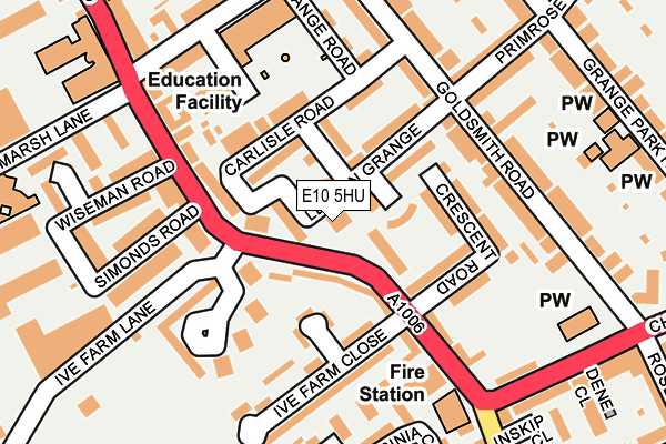 E10 5HU map - OS OpenMap – Local (Ordnance Survey)