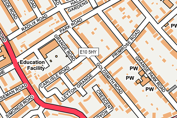 E10 5HY map - OS OpenMap – Local (Ordnance Survey)