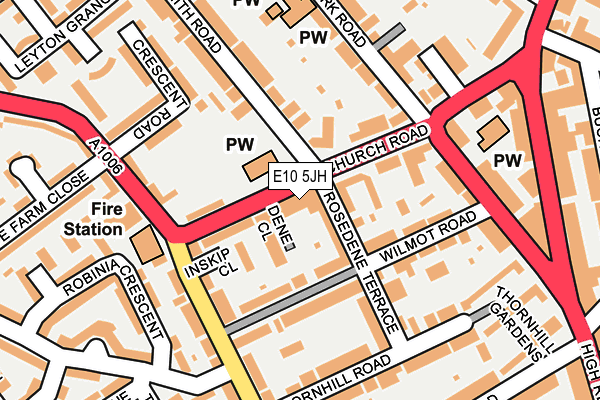 E10 5JH map - OS OpenMap – Local (Ordnance Survey)