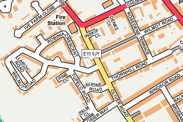 E10 5JY map - OS OpenMap – Local (Ordnance Survey)