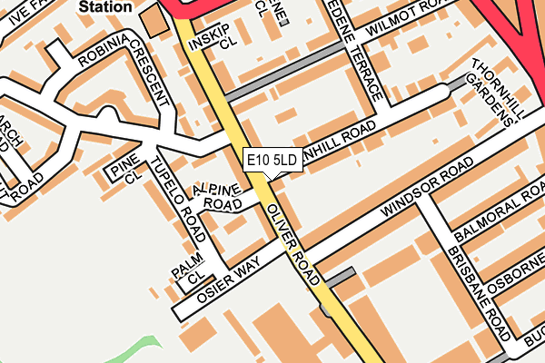 E10 5LD map - OS OpenMap – Local (Ordnance Survey)