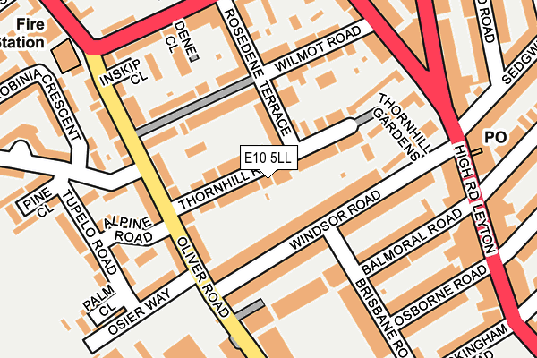 E10 5LL map - OS OpenMap – Local (Ordnance Survey)