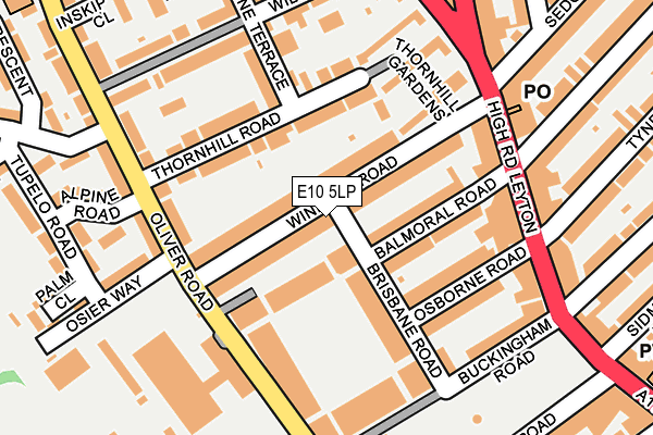 E10 5LP map - OS OpenMap – Local (Ordnance Survey)