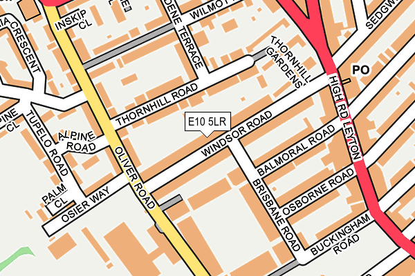 E10 5LR map - OS OpenMap – Local (Ordnance Survey)