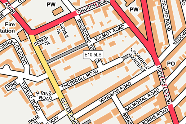 E10 5LS map - OS OpenMap – Local (Ordnance Survey)