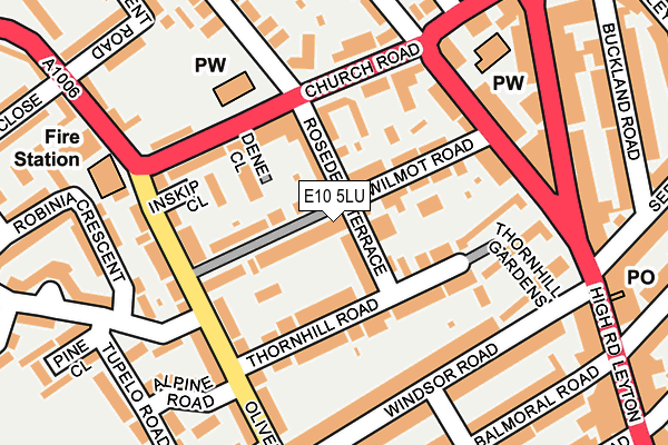 E10 5LU map - OS OpenMap – Local (Ordnance Survey)