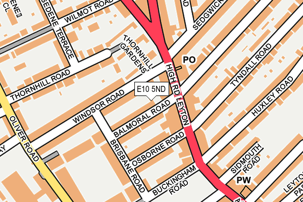 E10 5ND map - OS OpenMap – Local (Ordnance Survey)