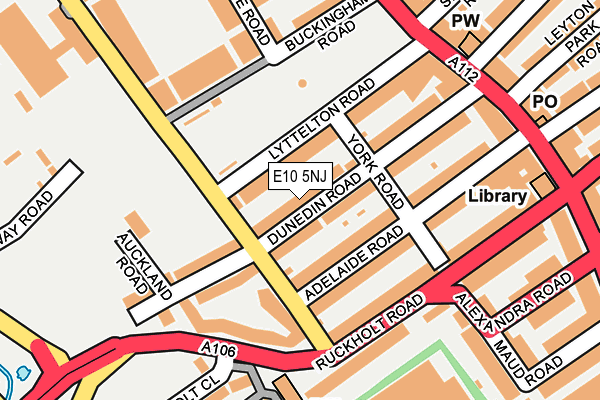 E10 5NJ map - OS OpenMap – Local (Ordnance Survey)