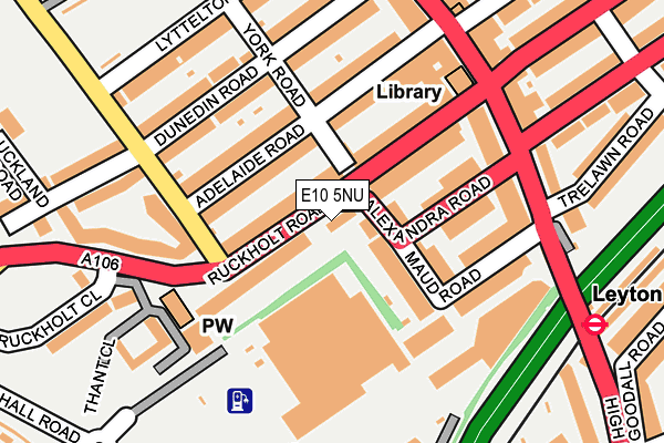 E10 5NU map - OS OpenMap – Local (Ordnance Survey)