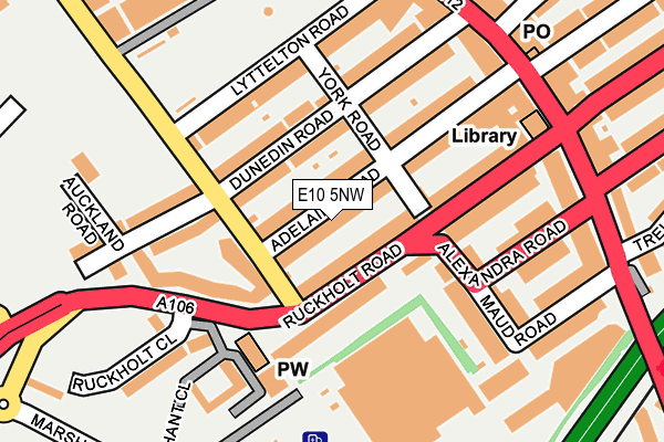 E10 5NW map - OS OpenMap – Local (Ordnance Survey)