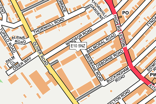 E10 5NZ map - OS OpenMap – Local (Ordnance Survey)
