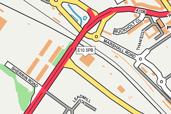 E10 5PB map - OS OpenMap – Local (Ordnance Survey)