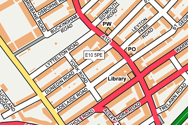 E10 5PE map - OS OpenMap – Local (Ordnance Survey)