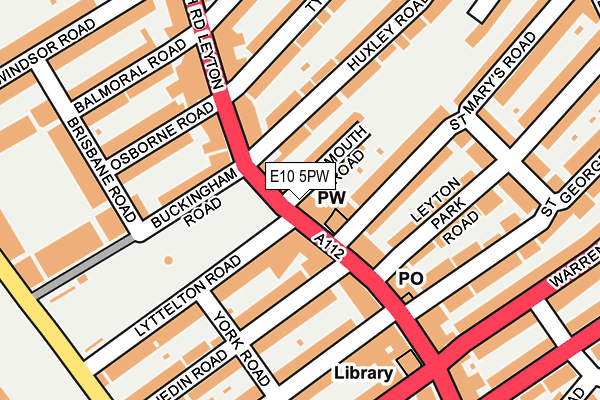 E10 5PW map - OS OpenMap – Local (Ordnance Survey)