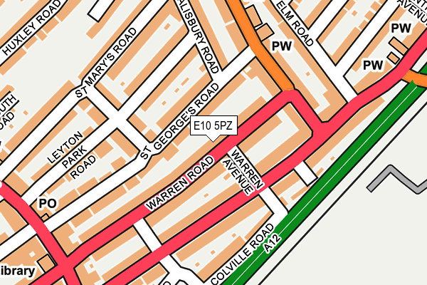 E10 5PZ map - OS OpenMap – Local (Ordnance Survey)