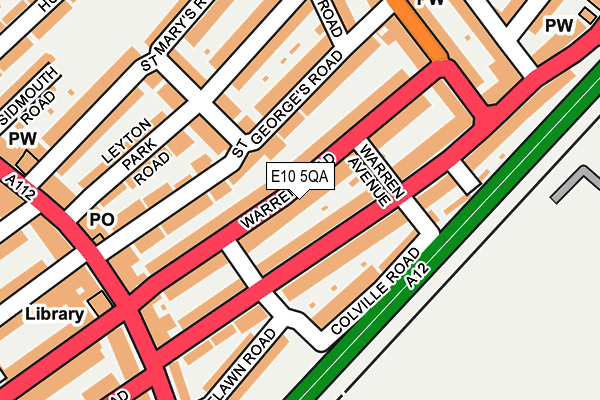E10 5QA map - OS OpenMap – Local (Ordnance Survey)