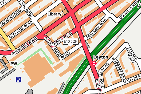 E10 5QF map - OS OpenMap – Local (Ordnance Survey)