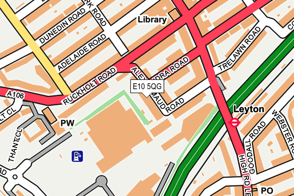 E10 5QG map - OS OpenMap – Local (Ordnance Survey)