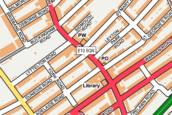 E10 5QN map - OS OpenMap – Local (Ordnance Survey)