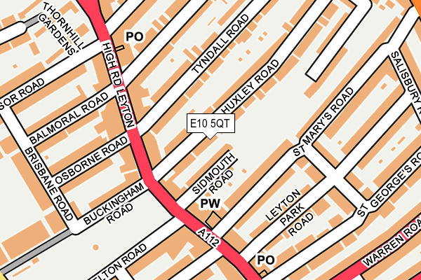 E10 5QT map - OS OpenMap – Local (Ordnance Survey)